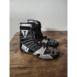 Title Black Silve Title Boxing Lace Up  Shoes